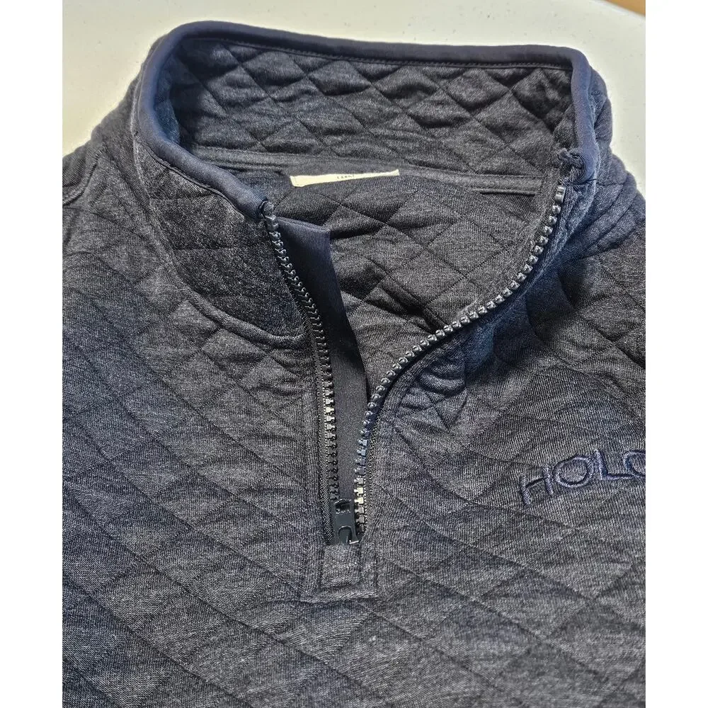 Marine Layer Men's Large Corbet Quilted 1/4 Zip Pullover Navy 15255 MCQP-NH2